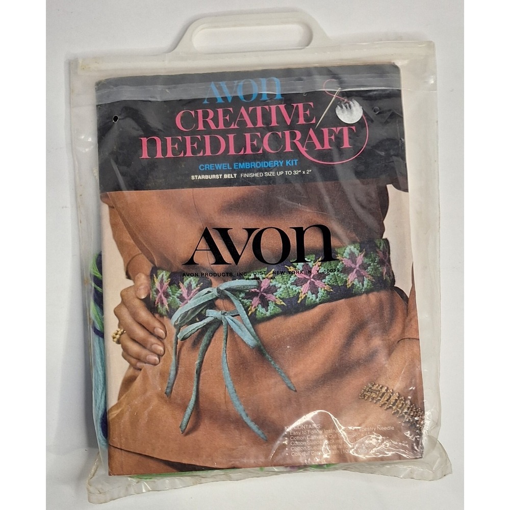 Avon Creative Needlecraft Crewel Embroidery‎ Kit Starburst Belt Nip